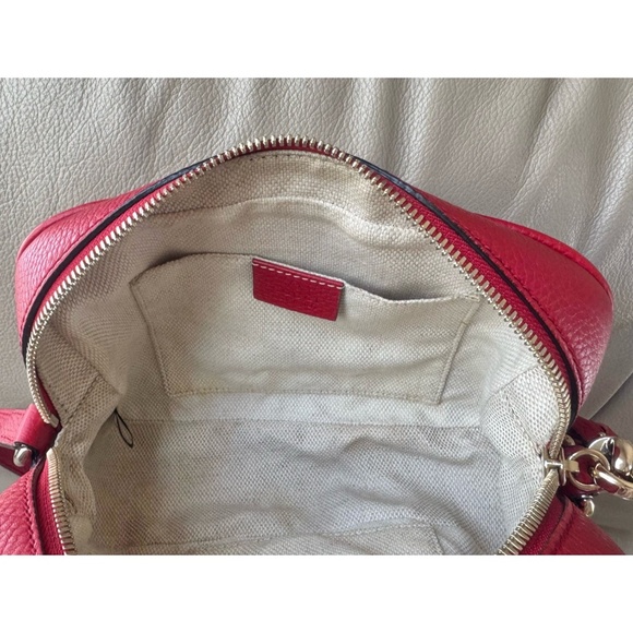 Certified Authentic Gucci Soho Disco Red Leather Tassel Crossbody Camera Bag COA - Picture 6 of 15